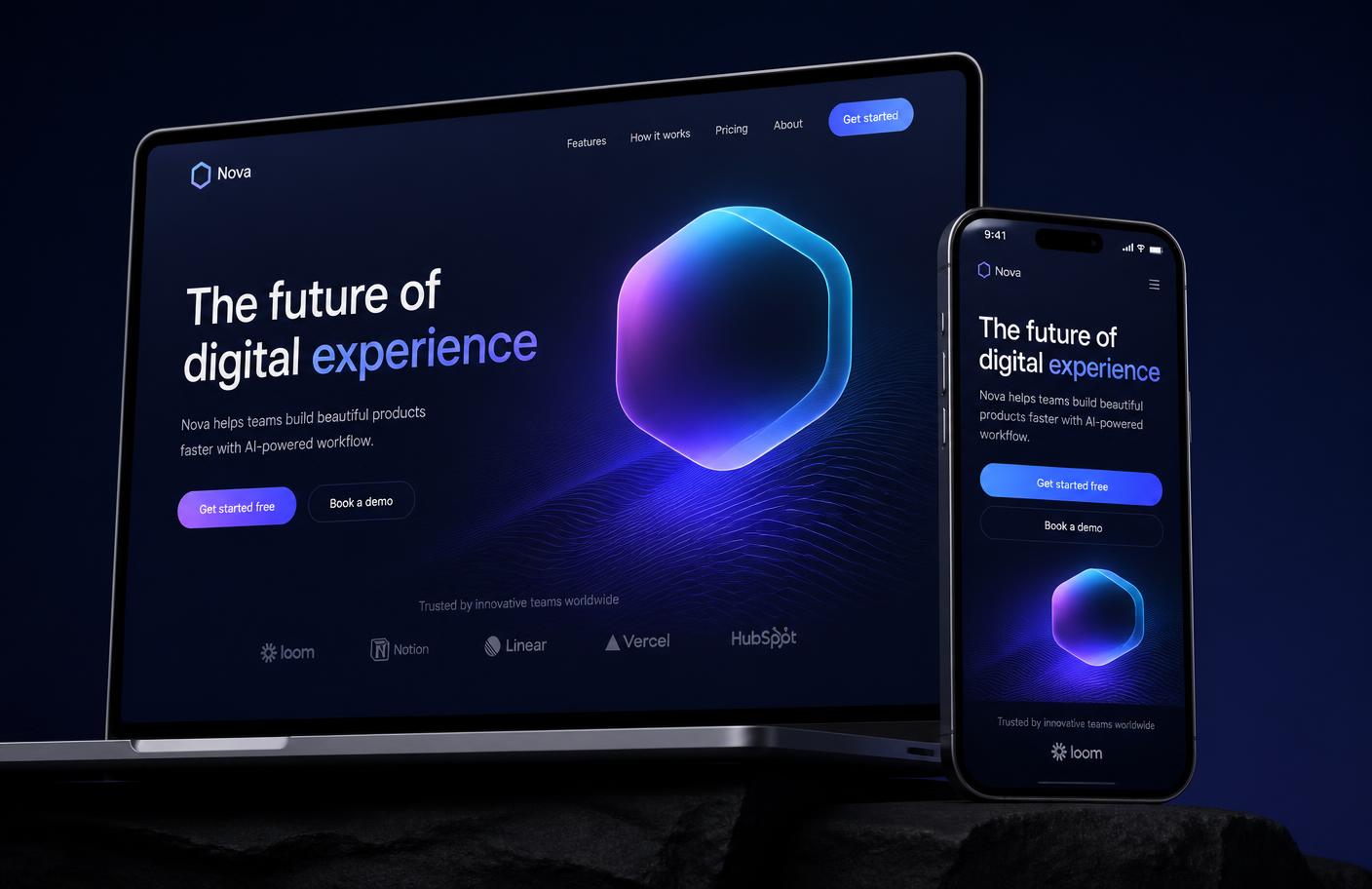 Sites e landing pages criados por IA